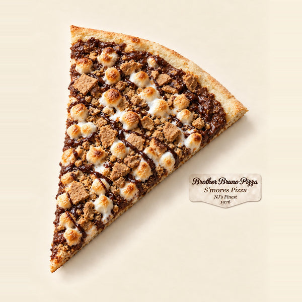 Smores dessert pizza slice