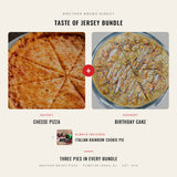 Taste of Jersey Bundle - Birthday Cake dessert pizza plus Cheese pizza, Brother Bruno Direct