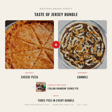 Taste of Jersey Bundle - Cannoli dessert pizza plus Cheese pizza, Brother Bruno Direct