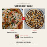 Taste of Jersey Bundle - Cannoli dessert pizza plus Margherita pizza, Brother Bruno Direct