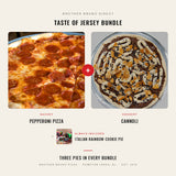 Taste of Jersey Bundle - Cannoli dessert pizza plus Pepperoni pizza, Brother Bruno Direct