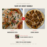 Taste of Jersey Bundle - Cookie Dough dessert pizza plus Margherita pizza, Brother Bruno Direct