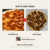 Taste of Jersey Bundle - Cookie Dough dessert pizza plus Pepperoni pizza, Brother Bruno Direct