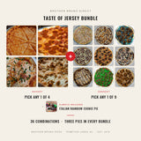Taste of Jersey Bundle - pick any 1 of 4 savory pizzas plus any 1 of 9 dessert pizzas, 36 combinations, Brother Bruno Direct