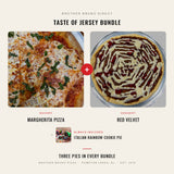 Taste of Jersey Bundle - Red Velvet dessert pizza plus Margherita pizza, Brother Bruno Direct