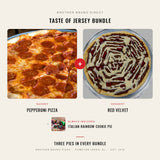 Taste of Jersey Bundle - Red Velvet dessert pizza plus Pepperoni pizza, Brother Bruno Direct
