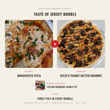 Taste of Jersey Bundle - Reese's Peanut Butter Brownie dessert pizza plus Margherita pizza, Brother Bruno Direct
