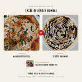 Taste of Jersey Bundle - Slutty Brownie dessert pizza plus Margherita pizza, Brother Bruno Direct